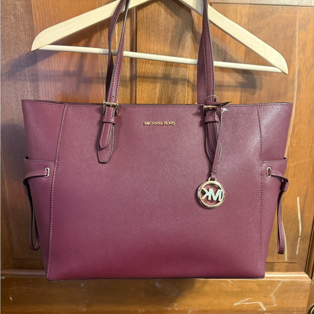 Michael Kors Wine Saffiano Leather Tote